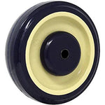 5-Inch Polyurethane Shopping Cart Caster Replacement Kit - Set of 4 with Stepped & Full Tread Faces - 1400lbs Capacity - Dark Blue Beige