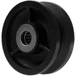 4" Cast Iron V Groove Caster Wheel with Straight Roller Bearing - 2800lbs Capacity (4 Pack)