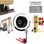 4" Cast Iron V Groove Caster Wheel with Straight Roller Bearing - 2800lbs Capacity (4 Pack)