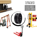 4-Pack Cast Iron V-Groove Caster Wheels, 6" Diameter x 2" Width, 4000 lbs Capacity with Straight Roller Bearing