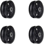 4-Pack Cast Iron V-Groove Caster Wheels, 6" Diameter x 2" Width, 4000 lbs Capacity with Straight Roller Bearing