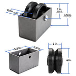 4"x 2" V-Groove Wheel with Box - cast Iron Wheel,Capacity up to 800 Lb. Use for Slide Gate,Rolling Door with V-Track(1 Wheel with Box)