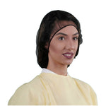 Nylon Honeycomb Hairnets - 24", White, Black - Case of 1,000