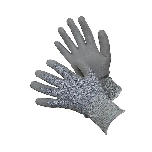 Cut Resistant Gloves - HPPE/Lycra Shell, Salt & Pepper with Grey PU Palm Coating, EN4543 - Sizes XS-2XL