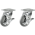 2" Wide Thermoplastic Rubber Caster (Crown Tread)
