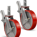 2" Wide Polyurethane on Steel Scaffolding Casters