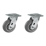 2" Wide Thermoplastic Rubber Caster (Crown Tread)