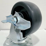 5" x 2" Heavy Duty Plastic Wheel Casters with Brake