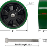 6" x 2" Polyurethane on Nylon Wheel