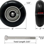 6"x 2" Rubber Balloon Wheel