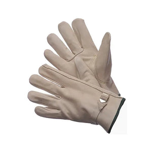 Cowhide Leather Drivers Gloves -  Keystone Thumb, Adjustable Pull Strap, Unlined, Sizes M-XL