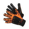 Mechanic Gloves, Anti-Vibration, Black/Orange, Velcro Closure, 12PR/120PR/C, Sizes S-XL