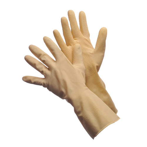 Natural 12" Latex Canners Glove, Unlined, 18 mil