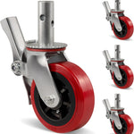 2" Wide Polyurethane on Polypropylene Scaffolding Casters