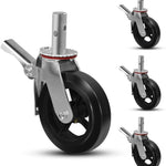 2" Wide Rubber on Cast Iron Scaffolding Casters
