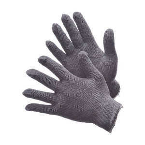 Grey String Knit Gloves, Size S-L