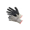 Black Latex Coated Gloves, Cotton & Spandex Shell - Size XS-XL