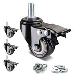1" Wide Stem Caster with Safety Locking (4 Pack)