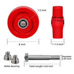 1-1/4" - 2" Wide Solid Polyurethane Wheels