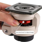 1" Wide Retractable Leveling Machine Casters