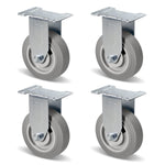 1-1/4" Wide Gray Rubber Quite Casters