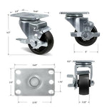 1-1/4" Wide Polyolefin Casters