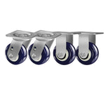 2" Wide Polyurethane on Polyolefin Casters