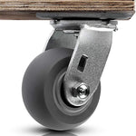 Upgrade Your Equipment with 4" Heavy Duty Rubber Swivel Plate Casters - 2 Pack, 700 lbs Total Capacity, Crowned Thermoplastic for Smooth Mobility