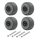 2" Wide Thermoplastic Rubber Wheel