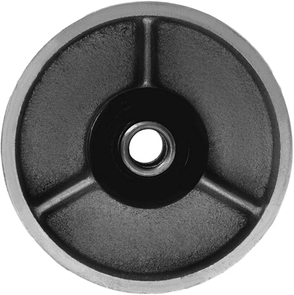 2 Pack of 4 Inch Heavy Duty Steel Cast Iron Caster Wheels with Rolling Bearing and 2 Inch Tread Width - Total Capacity 1400 lbs