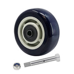 2" Wide Polyurethane on Polypropylene Wheels