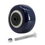 2" Wide Polyurethane on Polypropylene Wheels