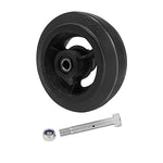 2" Wide Rubber Tread on Cast Iron Wheel