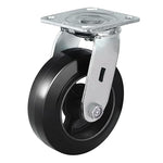 2" Wide Rubber Tread Cast Iron Caster
