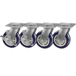 2" Wide Polyurethane on Polyolefin Casters