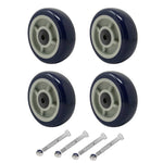 2" Wide Polyurethane on Polypropylene Wheels