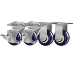 2" Wide Polyurethane on Polyolefin Casters