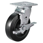 2" Wide Rubber Tread Cast Iron Caster