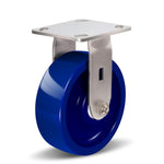 2" Wide Solid Polyurethane Stainless Steel Caster (Blue)