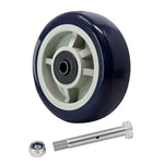 2" Wide Polyurethane on Polypropylene Wheels