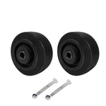 2" Wide Rubber Tread on Cast Iron Wheel