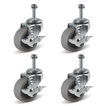 13/16" Wide Light Duty Rubber Casters
