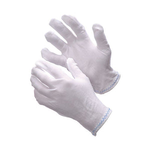 White Nylon Stretchable Reversible Gloves, Size: Men, Lady