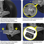 6"x 2" Heavy Duty Polyolefin Casters (Unplated)