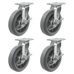2" Wide Heavy-duty Rubber Caster