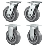 2" Wide Heavy-duty Rubber Caster