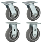 2" Wide Thermoplastic Rubber Caster (Crown Tread)
