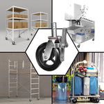 2" Wide Rubber on Cast Iron Scaffolding Casters