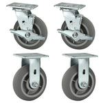 2" Wide Thermoplastic Rubber Caster (Crown Tread)