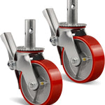 2" Wide Polyurethane on Steel Scaffolding Casters